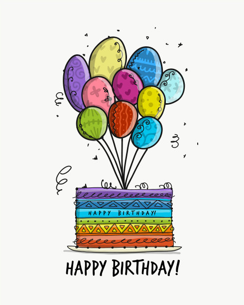 为你设计的生日蛋糕明信片图片下载