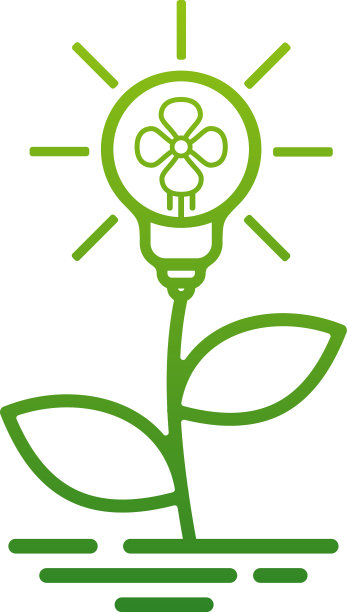 自然球茎标志设计模板球茎与叶子图片下载