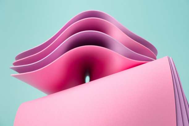 彩色粉彩表元素对薄荷背景。图片下载