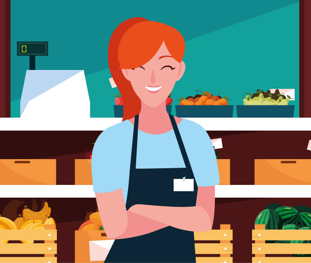 农副产品卖女人站图片下载