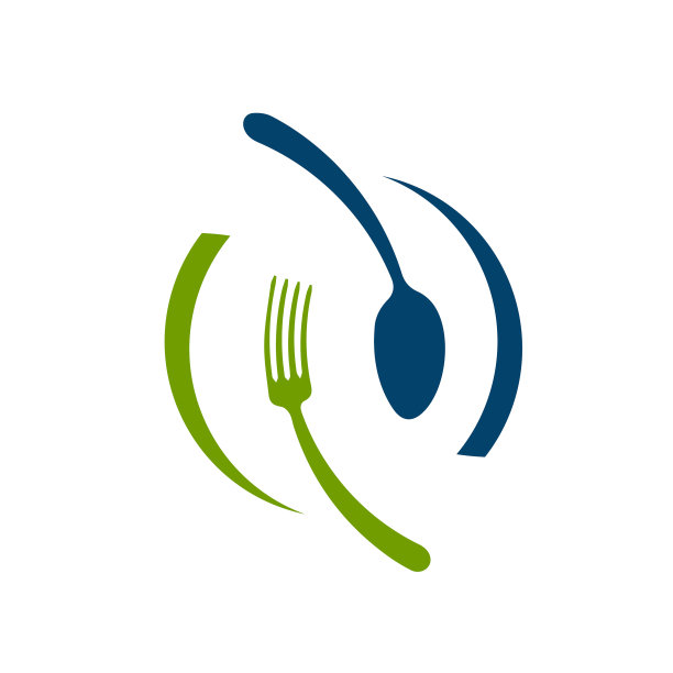 勺子和叉子抽象标志图形食品图标图片下载