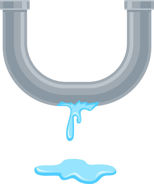 水管弯曲，漏水图片下载