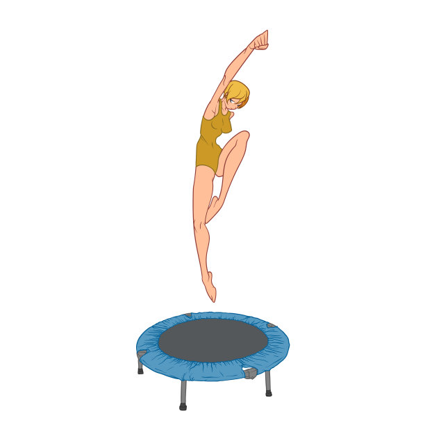 穿着泳装的金发女郎正在跳上来图片下载