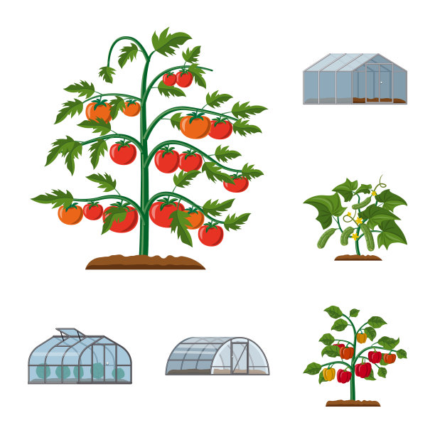 设计温室及植物标志图片下载
