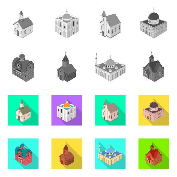 孤立的对象寺庙和历史标志图片下载