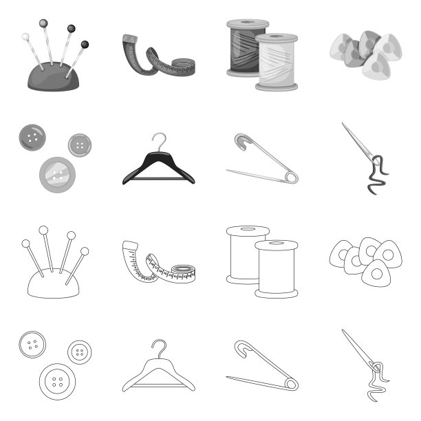 孤立物体工艺和手工标志集图片下载