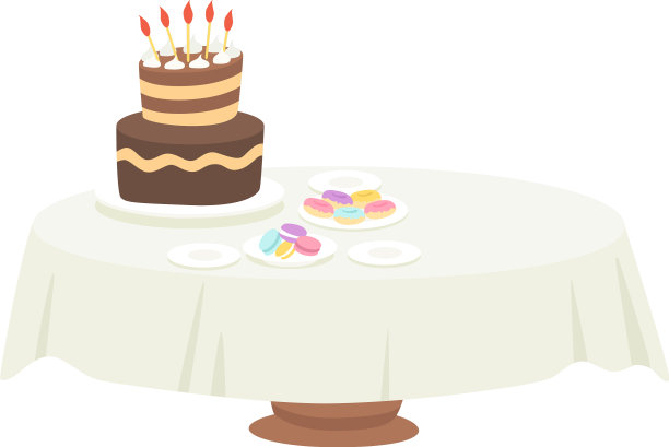 有白色桌布的节日餐桌图片下载