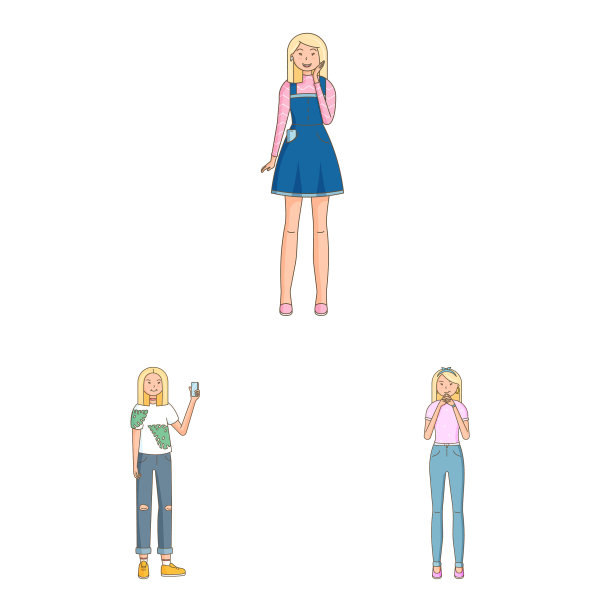 女人和身体标志集图片下载