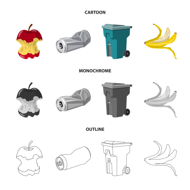 孤立物体拒绝和垃圾标志集图片下载