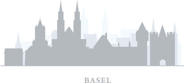 巴塞尔城剪影瑞士-老城图片下载