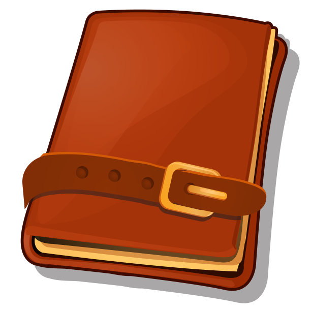 古书与皮革棕色封面和带子图片下载