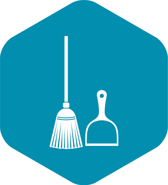 扫帚和簸箕图标风格简单图片下载