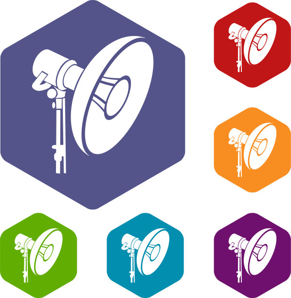 专业工作室灯光图标风格简单图片下载