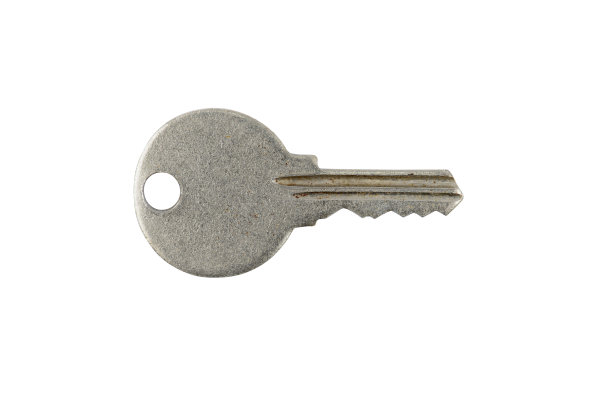 小平原灰色金属键，剪切路径，隔离，高分辨率图片下载