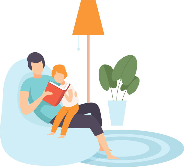 爸爸每天都在为小儿子一家读书图片下载