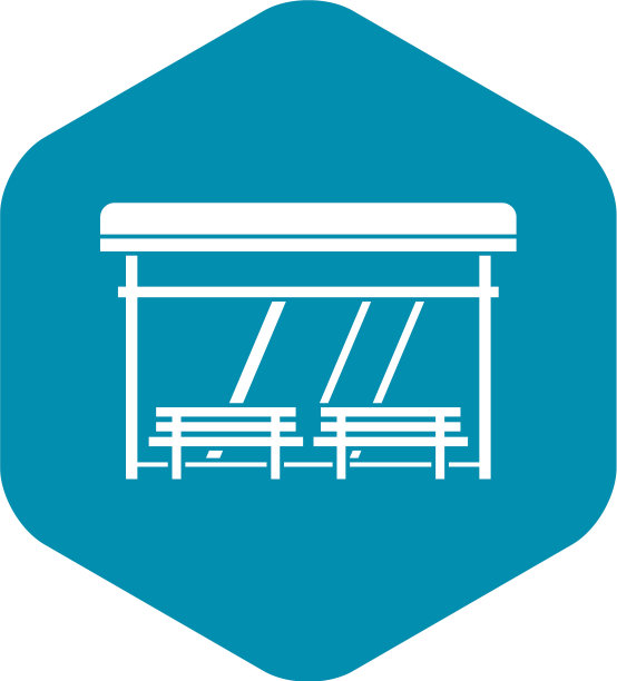 公交车站图标风格简单图片下载