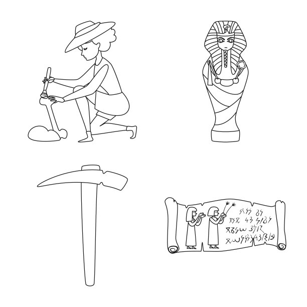 设计故事和研究符号集图片下载