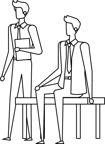 优雅的商人坐在公园的椅子上图片下载