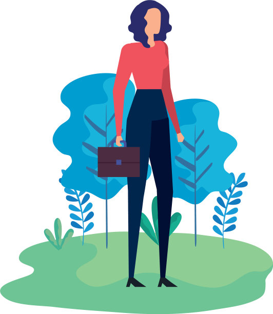 优雅的女商人在外地工作图片下载