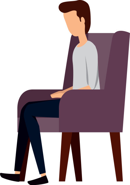 优雅的商人坐在沙发上图片下载