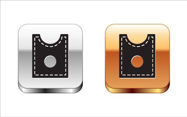 黑色缝纫图案图标孤立在白色图片下载