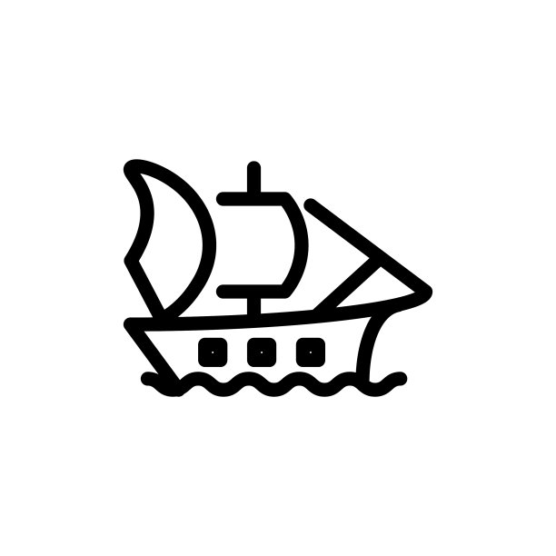 平线游轮图标标志标志标志图片下载