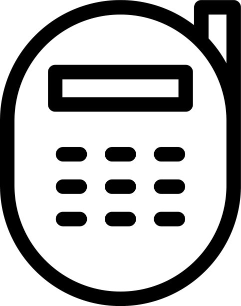 扁平单线条电话图标符号标志图片下载