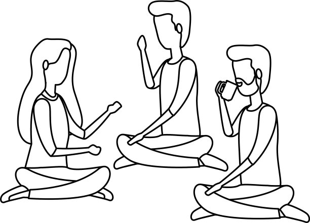 优雅的商务人士坐在那里喝咖啡图片下载