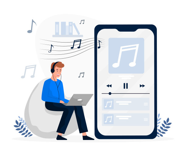 音乐播放列表的概念图片下载
