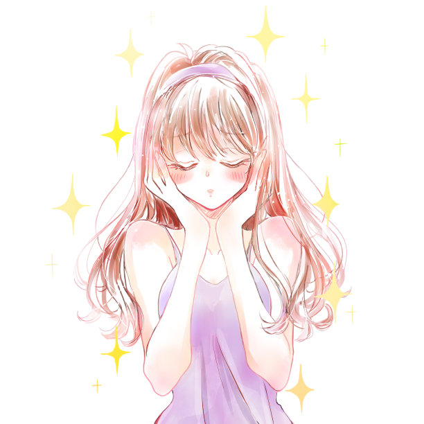 一个温柔的女人的插图图片下载