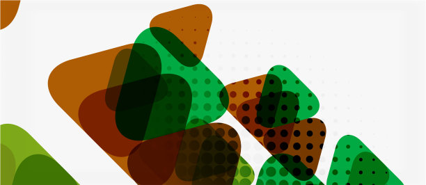 横幅上镶嵌着几何三角形的五彩图案图片下载