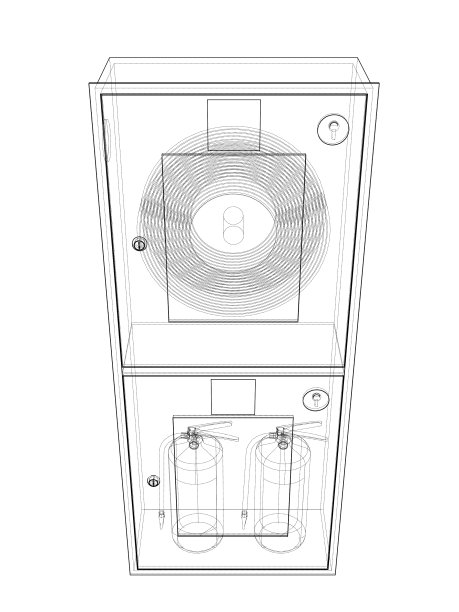 消防水带柜中的消防工具图片下载
