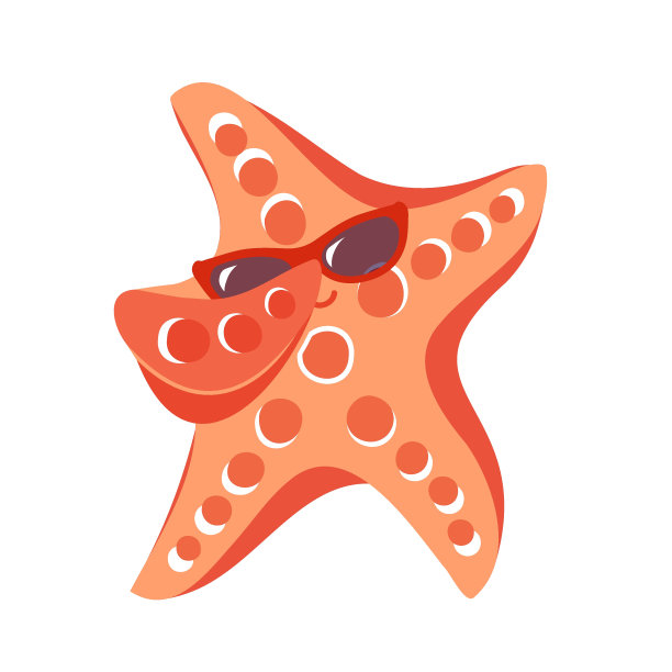 舞蹈海星向量艺术海星舞孤立卡通图片下载