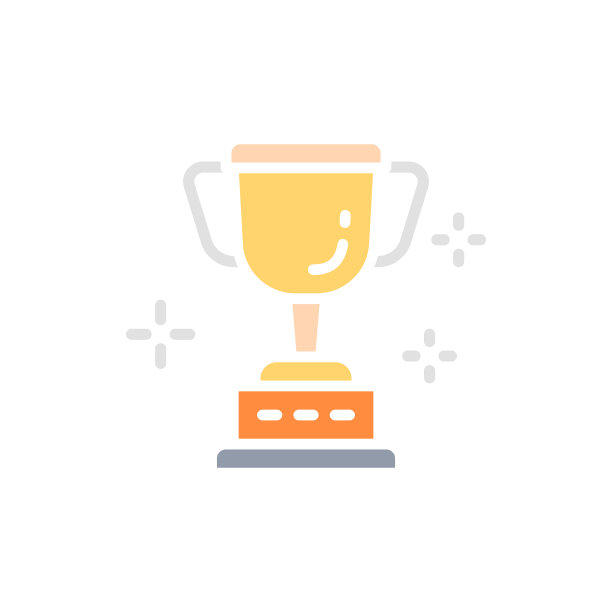 向量杯，奖杯，奖项白线图标。标志及标志插图设计。图片下载