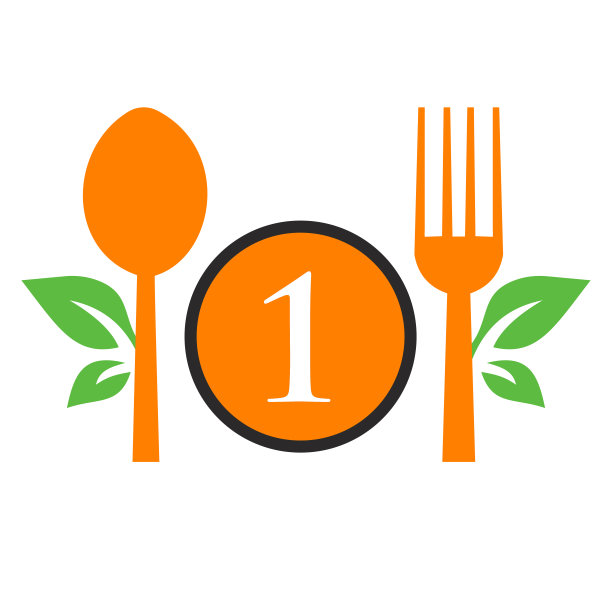 餐厅标志在信1模板。勺子和叉子，叶符号厨房标志，咖啡馆图标，餐厅，烹饪业务向量图片下载