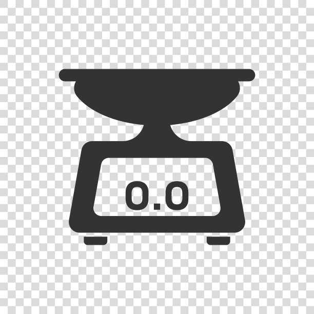 浴室体重秤图标在平坦的风格。孤立背景上的质量测量矢量图。超重标识的经营理念。图片下载