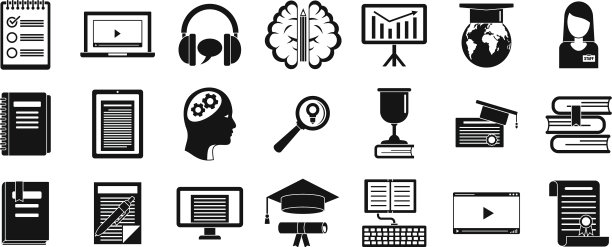 学校教职工教育图标简约风格图片下载
