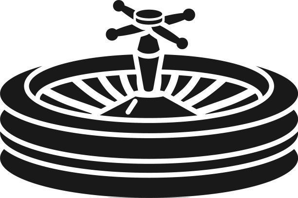 赌场轮盘图标简约风格图片下载