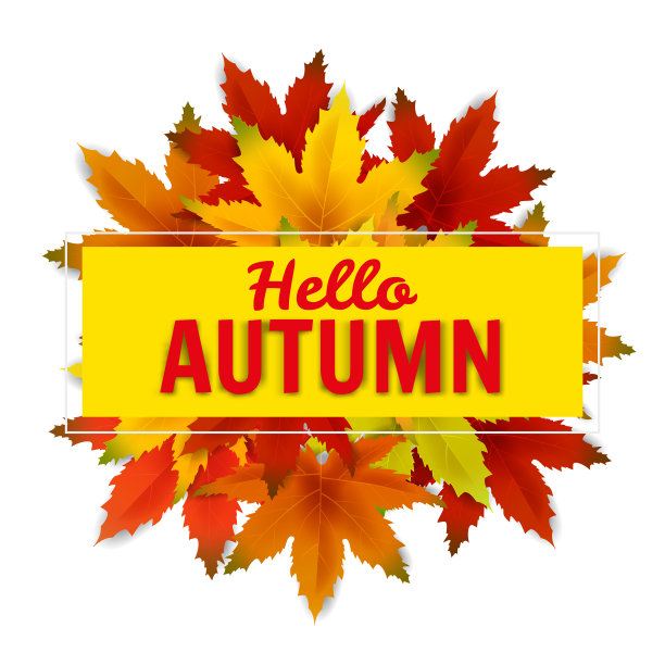 你好秋季销售背景模板图片下载