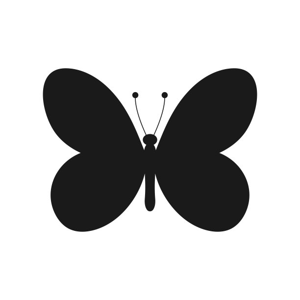 蝴蝶剪影。图片下载