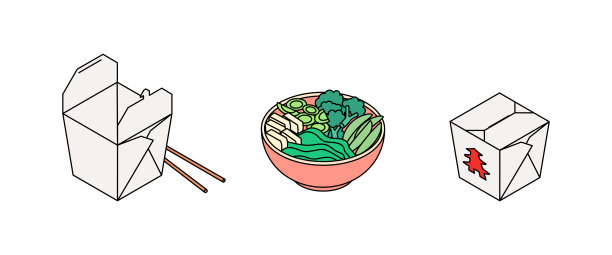 等距食品和饮料套装图片下载