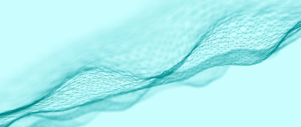 摘要数字蓝色背景。网络连接结构。大数据。未来的波。3 d渲染。图片下载