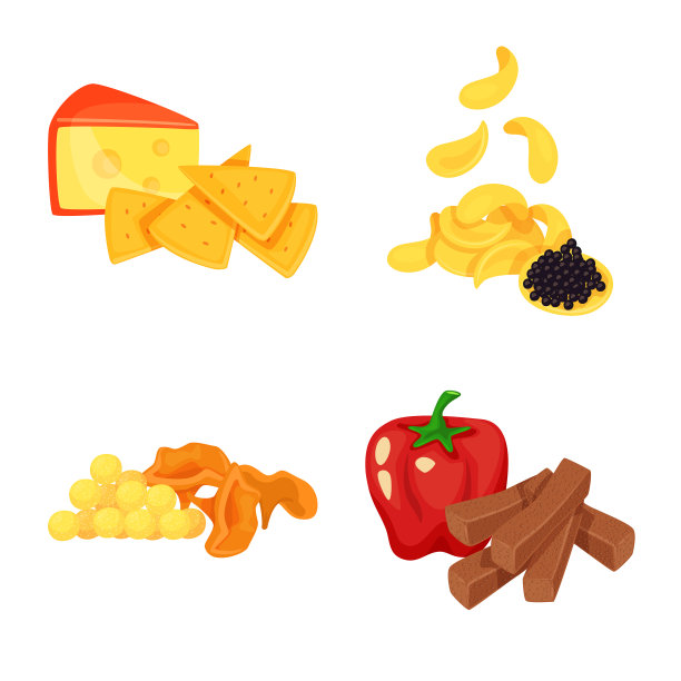 隔离对象食品和产品图标集图片下载