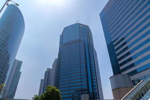 东京品川区商业区的城市景观图片下载