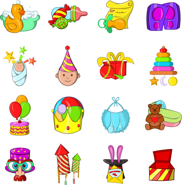 Moppet东西图标设置卡通风格图片下载