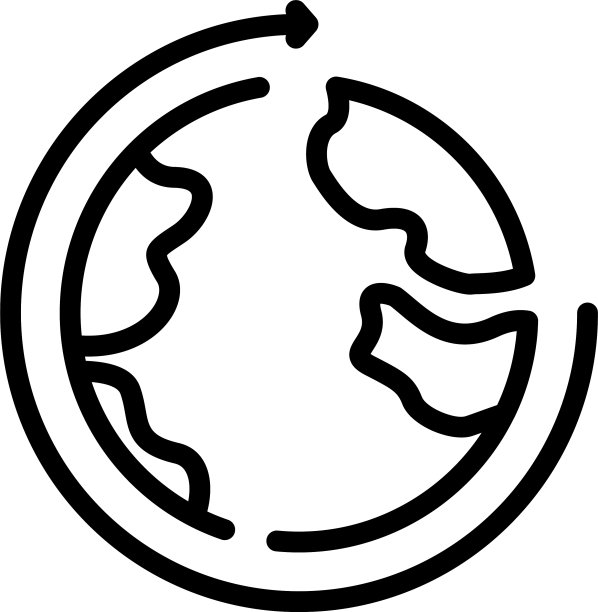 全球教育图标轮廓风格图片下载