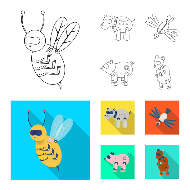 设计玩具和科学标志集玩具图片下载