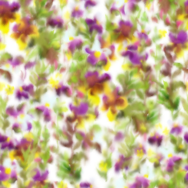 摘要模糊花无缝图案。夏季印花带水洗草地春花效果。水彩纹理。喜欢夏天的主题。时髦的植物设计。图片下载