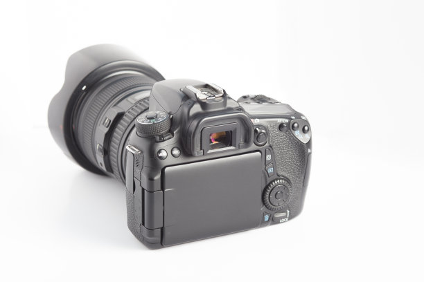 专业的反射光相机在白色背景图片下载