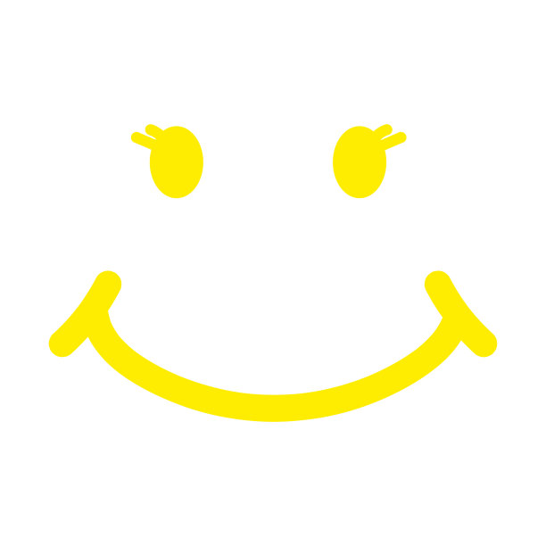 微笑图标模板微笑标志白色图片下载